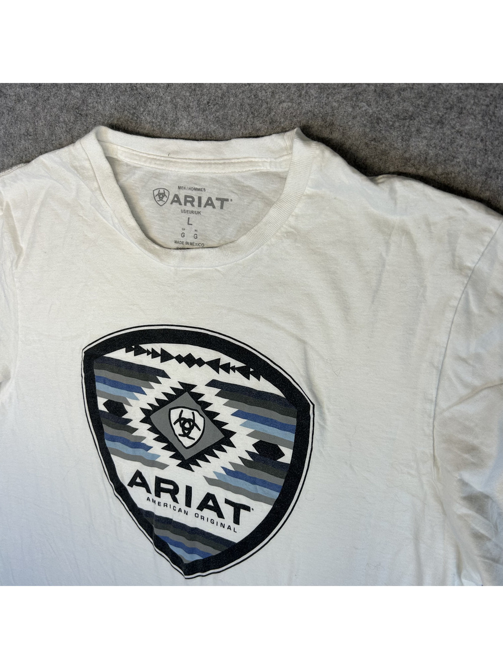 Ariat Aztec Geometric T Shirt Mens L Short Sleeve Tee Western Fair Isle